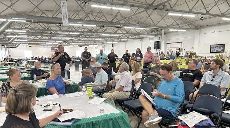 Many community members attended Clark County commissioners’ first public hearing on if they should put a levy on an upcoming ballot to increase the county sales tax by 0.5% for 20 years for the construction and operation of a new detention facility. During the meeting, Sheriff Chris Clark spoke about the conditions of the current jail. Brooke Spurlock/Staff