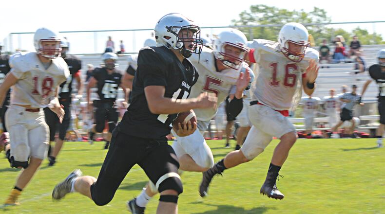 Graham senior running back Austin Brayton during a recent scrimmage. CONTRIBUTED PHOTO/GREG BILLING
