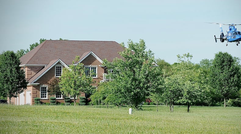 CareFlight takes off from a private residence near Medway Sunday, May 29, 2022. MARSHALL GORBY \STAFF