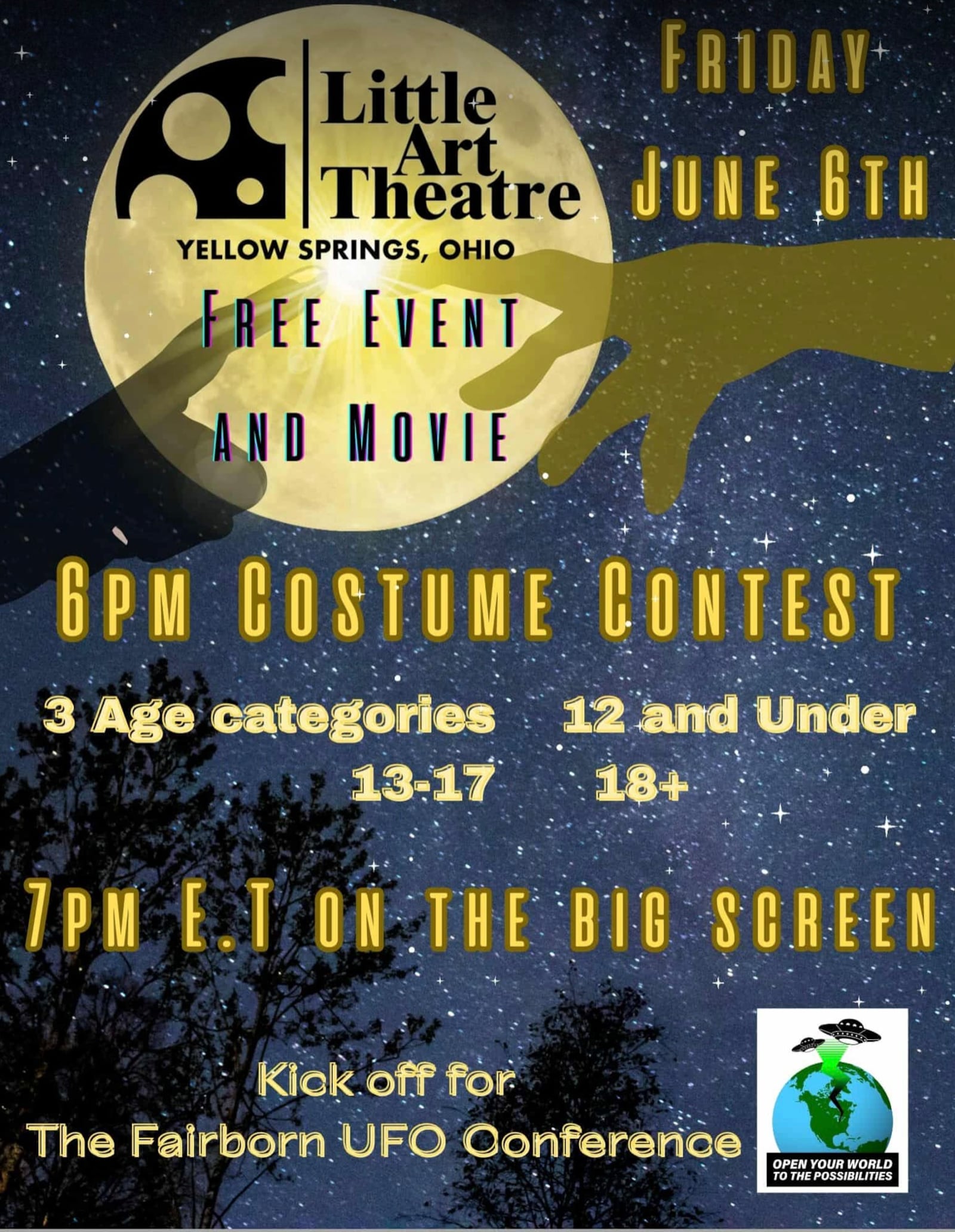The Fairborn UFO Conference and Festival 2025 will be held at various venues across Fairborn and Yellow Springs. Contributed