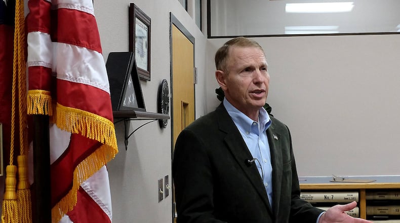 Clark County Commissioner Richard Lohnes talks about the new contract the county has with the Clark County Humane Society on Feb. 15. Bill Lackey/Staff