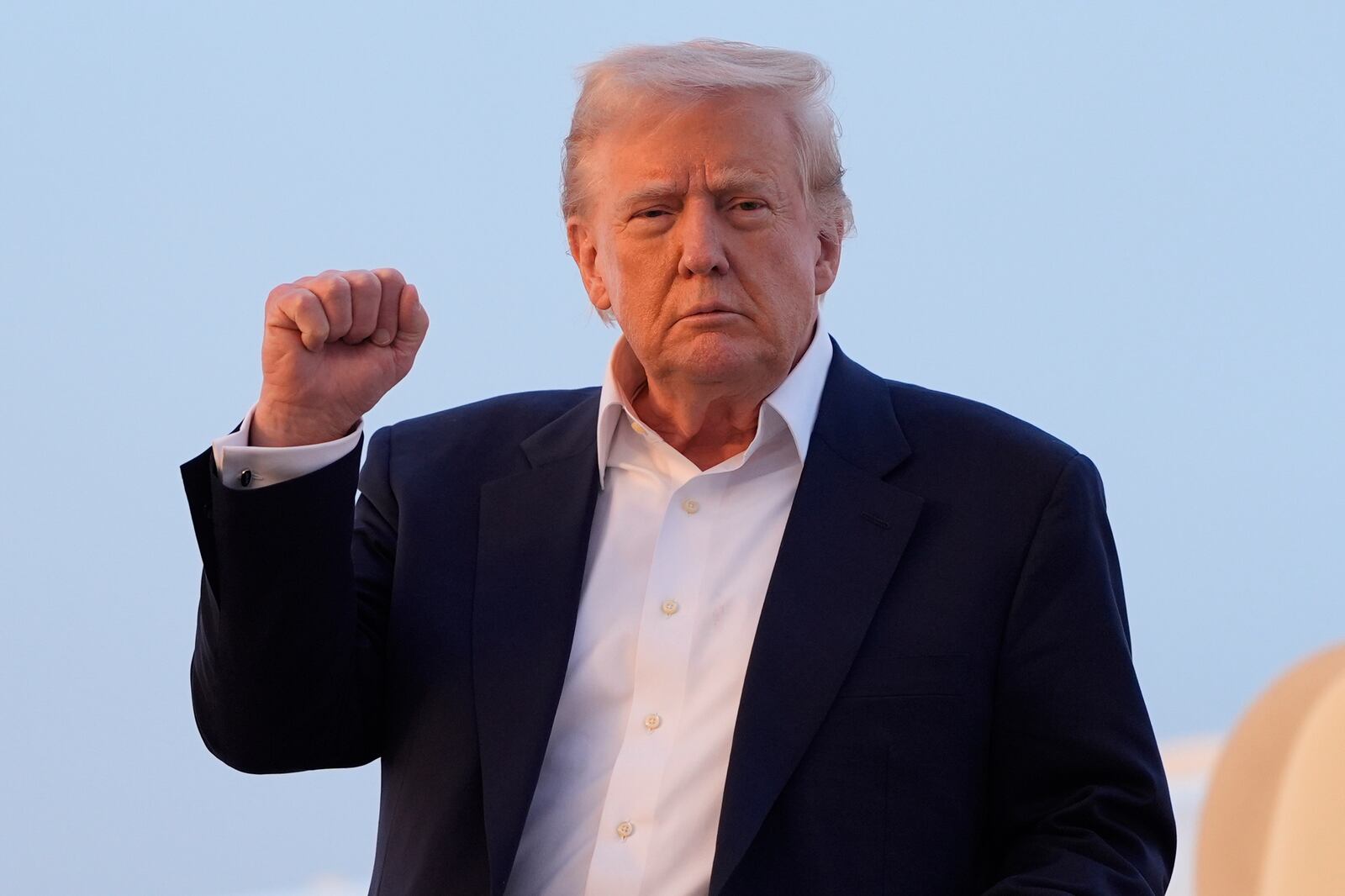 President Donald Trump arrives on Air Force One at Joint Base Andrews, Md., Sunday, May 4, 2025. (AP Photo/Manuel Balce Ceneta)