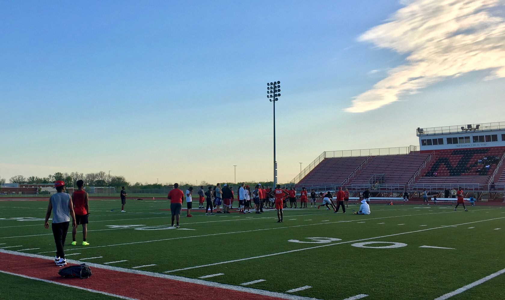 Area high schools host college football scouting combine