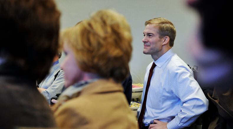 U.S. Rep. Jim Jordan, R-Urbana, pictured in a 2016 file photo, said he had no knowledge of alleged abuse decades ago while he coached on the Ohio State University wrestling team. NICK GRAHAM/STAFF
