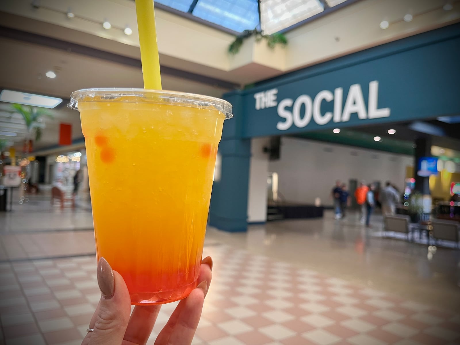 The Fruity Smoothie Cafe is one of six vendors inside The Social at Piqua Center. NATALIE JONES/STAFF