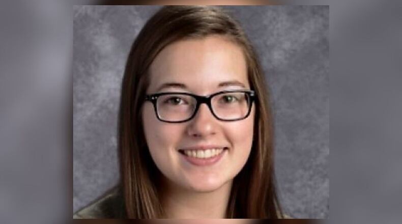 Sara Hess, 15, was killed in November when the car she was traveling in on Ohio 235 was rear-ended and flipped in to a ditch. CONTRIBUTED PHOTO.