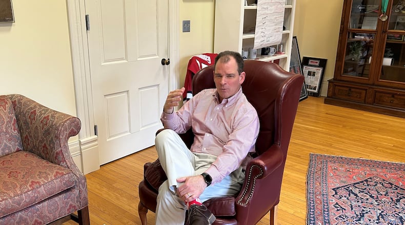 Wittenberg University President Michael Frandsen talks about his time as the 15th president before he retires at the end of June. Brooke Spurlock/Staff