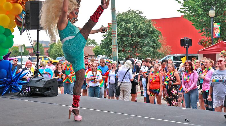 Downtown Springfield was awash with rainbow colors Saturday, June 24, 2023 during the annual Pride Festival. There were live drag performances, food and local vendors, a kid’s area and mental health and health resources. BILL LACKEY/STAFF