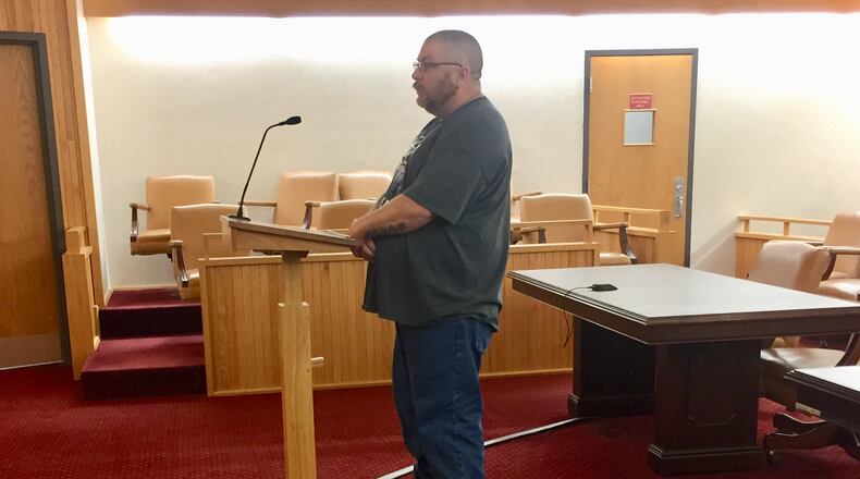 Kyle Artis, German Twp. Fire and EMS employee, appeared in Clark County Municipal Court on Tuesday. JEFF GUERINI/STAFF
