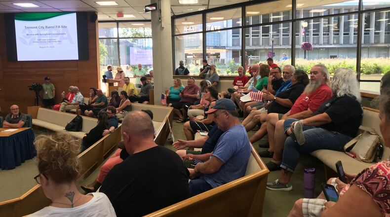 There was a protest critical of Springfield City Commission on Tuesday, Aug. 27, 2024, outside the group's meeting. CONTRIBUTED PHOTO / VICKY FORREST