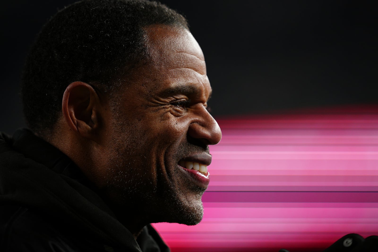 FILE - Former Philadelphia Eagles player Eric Allen stands on the sidelines during an NFL football game against the Green Bay Packers, on Jan. 12, 2025, in Philadelphia. (AP Photo/Derik Hamilton, File)