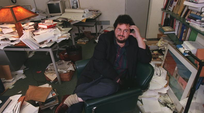 Professor David Gelernter sits in his office at Yale University in New Haven, Conn., on Aug. 28, 1997. (Brad Clift/Hartford Courant via AP)