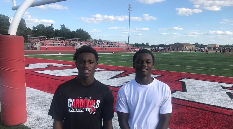 Brothers Hezekiah Hudson Davis (left) and Jeremiah Hudson Davis each played a key role in Trotwood’s win versus Fairmont. Tom Archdeacon/CONTRIBUTED