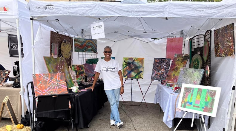 Area artists working in various mediums will display and sell their work outdoors Saturday during the Mad River Art League's Spring Art Fair at Mother Stewart's Brewing Co. Nisa Blackwell, pictured, is one of the artists who will be attending.