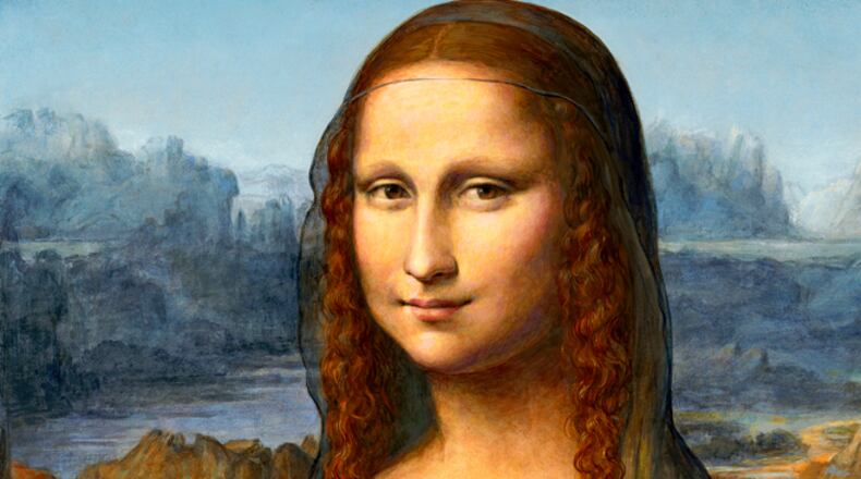 Jenness Cortez (American, born 1944), MONA LISA, after LEONARDO, 2014, Oil on panel. On loan from The Dicke Collection.