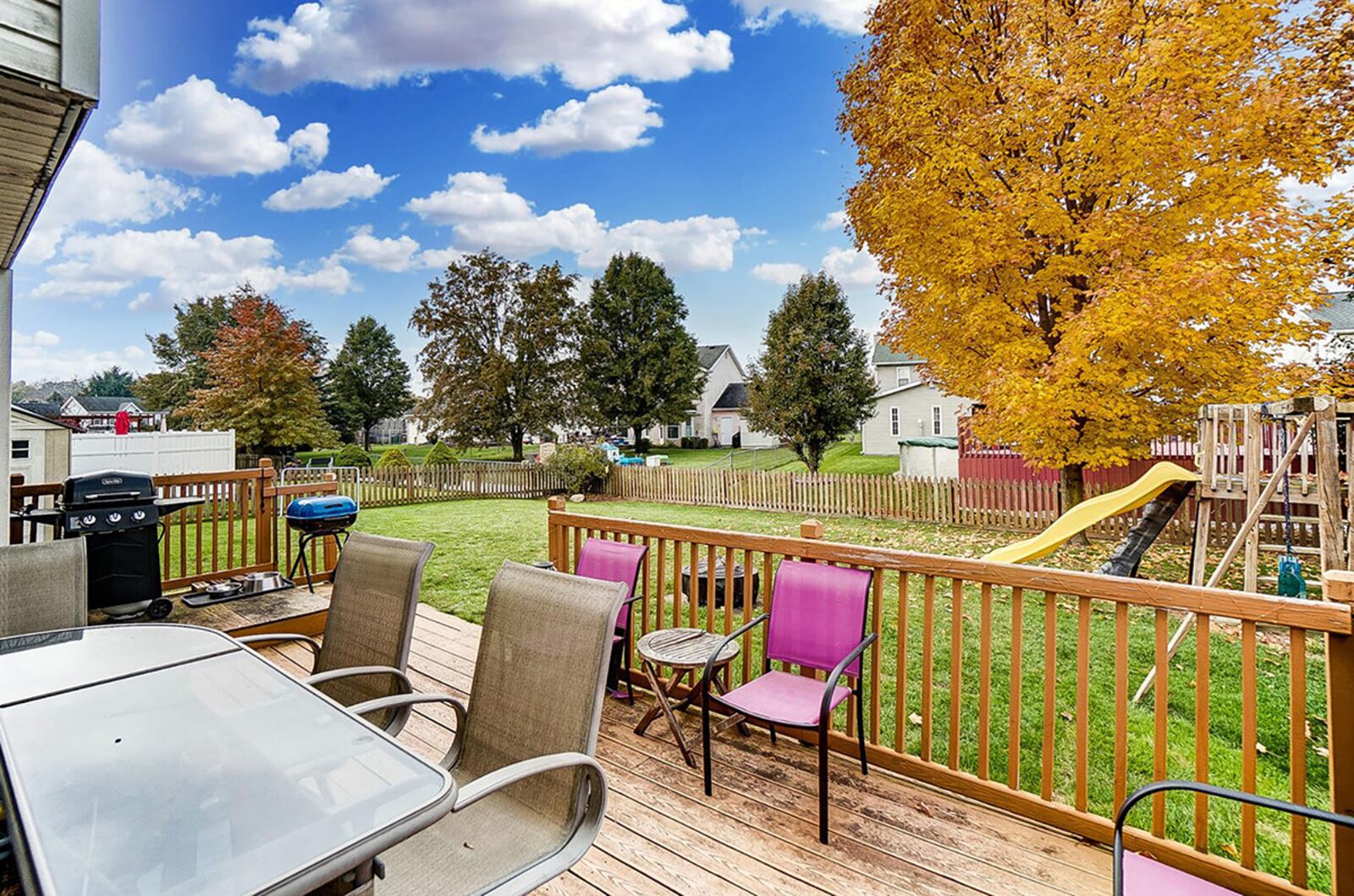 The fenced yard includes a wood deck with railings. The home is on a .19-acre lot and has a storage shed. CONTRIBUTED PHOTO