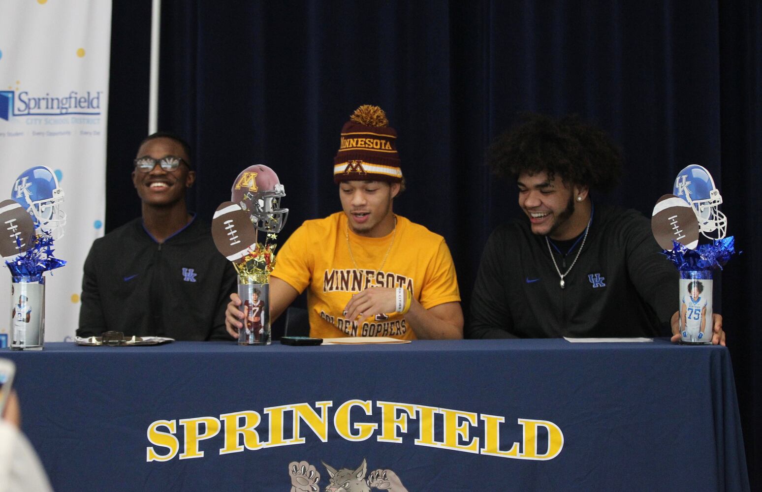 Photos: Three Springfield football players make college decisions official