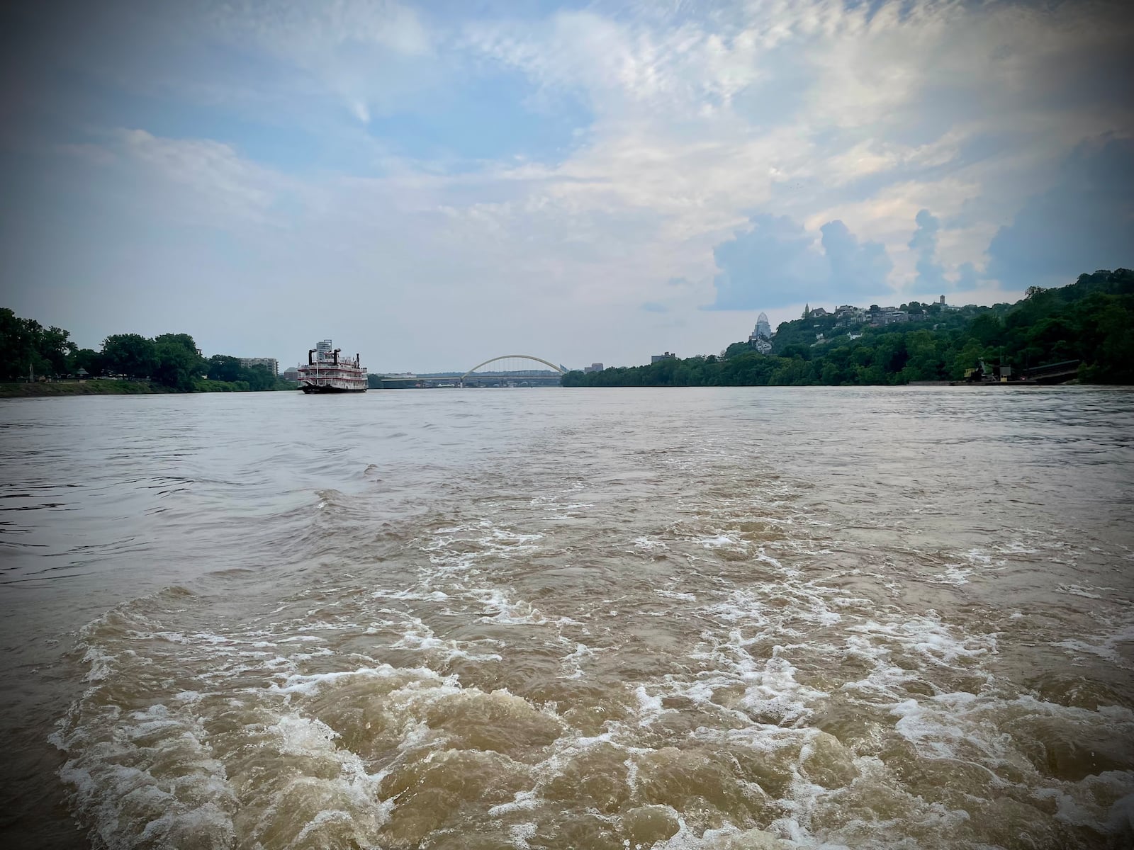 Cincinnati Tiki Boat features boat tours on the Ohio River. NATALIE JONES/STAFF
