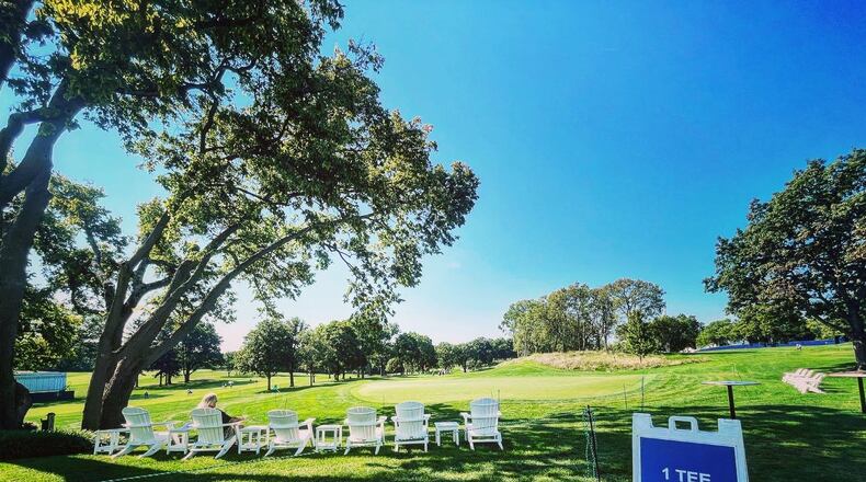 The scene at NCR Country Club on Tuesday, Aug. 23, 2022, two days before the start of the U.S. Women's Senior Open in Kettering. David Jablonski/Staff