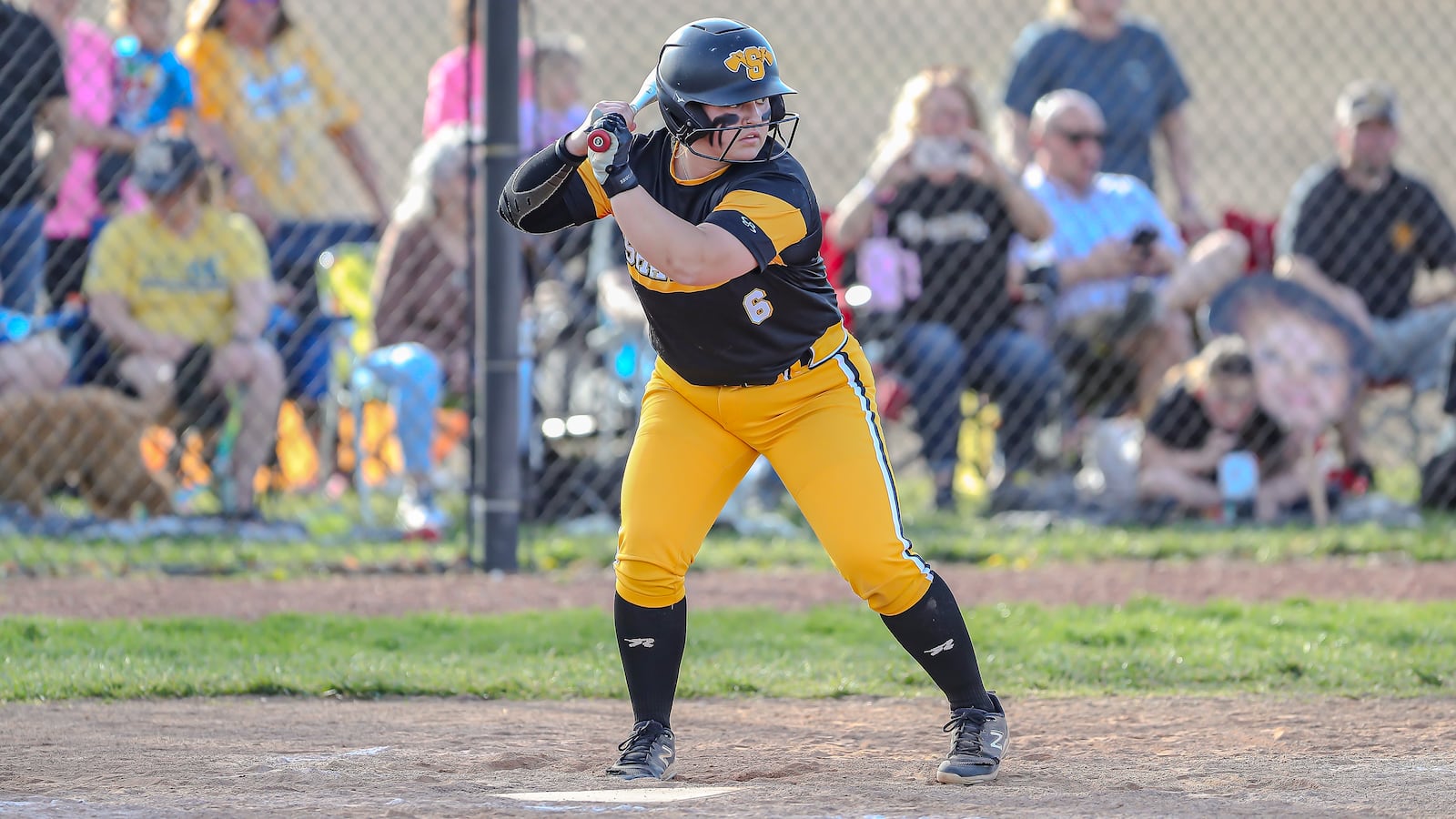 Shawnee High School senior Maura Simpson awaits a pitch during their game against Benjamin Logan on April 23 in Springfield. MICHAEL COOPER / STAFF