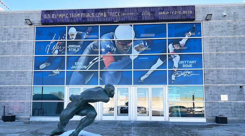 The Pettit National Ice Center is seen in Milwaukee on Friday, Jan. 2, 2026, the first day of the U.S. Olympic trials for long track speedskating. (AP Photo/Howard Fendrich)