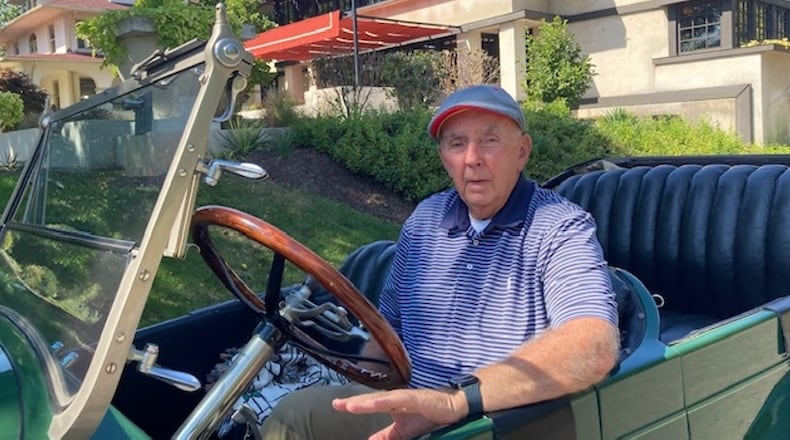 Driving the Westcott car is one of Tom Fyffe’s favorite jobs at the Westcott House. STAFFORD/COURTESY