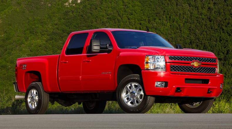 Full-size Chevrolet pickup trucks are popular targets for thieves. This is a Silverado heavy-duty truck. CONTRIBUTED
