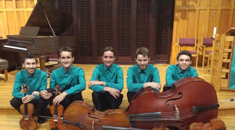 Full Sound Chamber Group, a five-brother string quartet group from Bellefontaine, will kick off the 2017 Lunch on the Lawn series on July 21 at the Springfield Museum of Art. CONTRIBUTED
