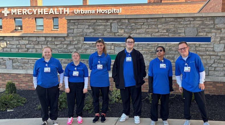 Mercy Health – Urbana partners with the Madison-Champaign Educational Service Center and LIFE Transitions on a new internship program designed to help local students build vital life and work skills while still in school. JESSICA OROZCO/STAFF