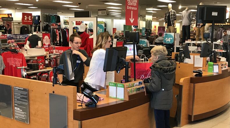 Shoppers returned items at Kohl’s the day after Christmas. STAFF PHOTO / CHUCK HAMLIN