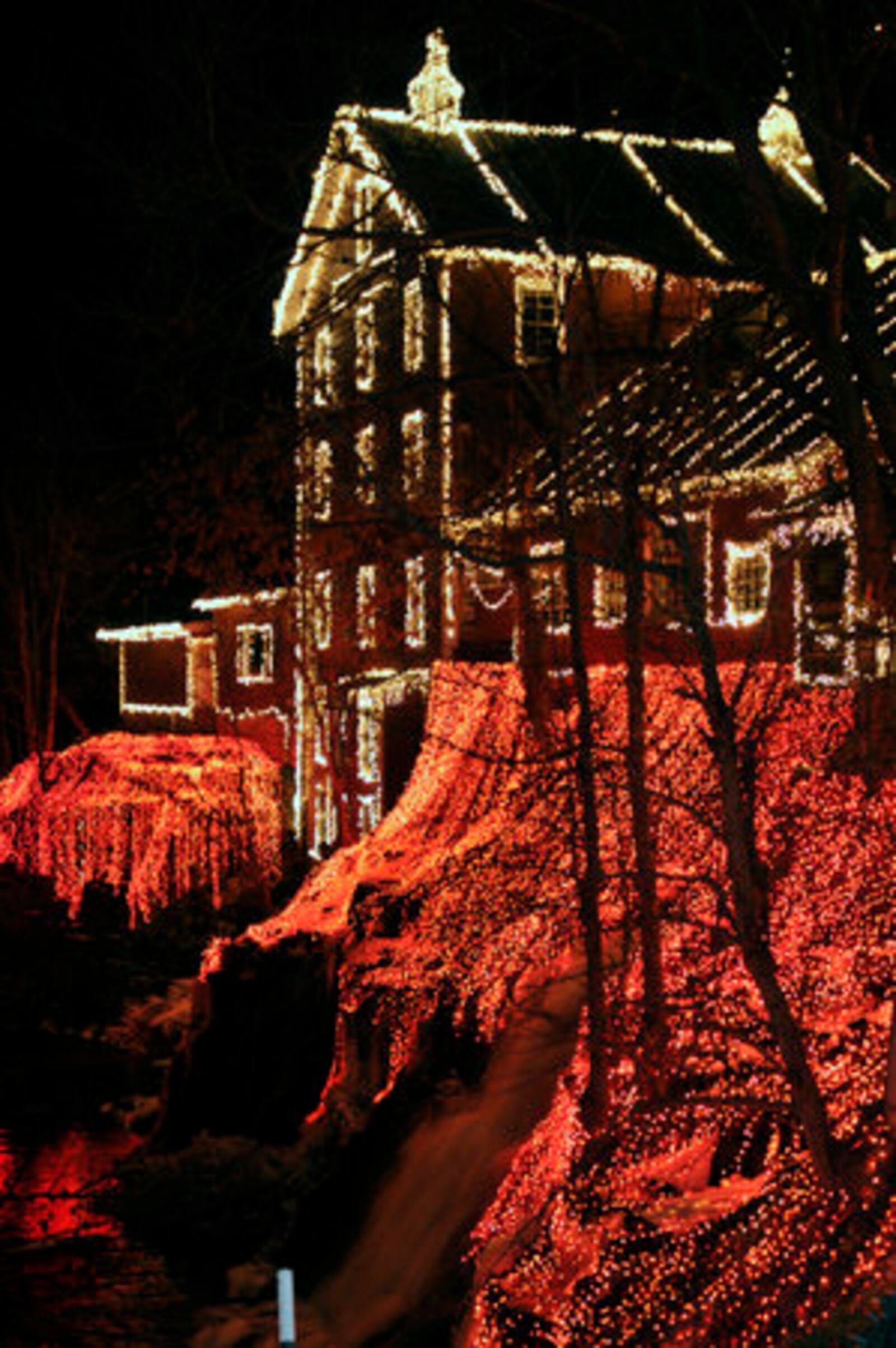 Clifton Mill's holiday lights.