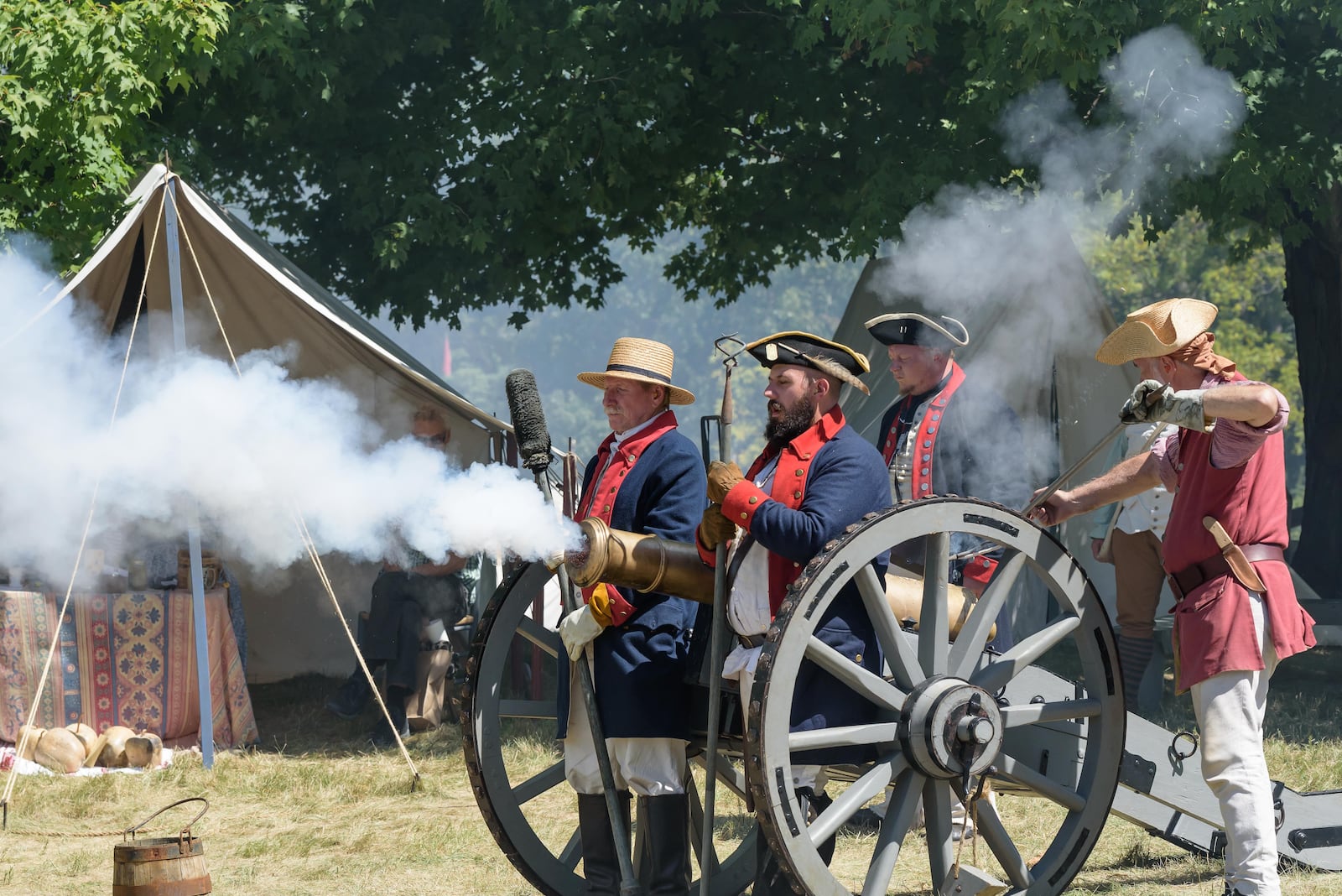 George Rogers Clark Park in Springfield pictured hosting the 42nd annual Fair at New Boston on Sept. 1, 2024. The event recreates Ohio frontier life between 1780-1810, including a militia camp with live reenactments. The fair will returned this weekend from 10 a.m. to 6 p.m. Saturday, Aug. 30, 2025 and 10 a.m. to 5 p.m. Sunday, Aug. 31, 2025 at George Rogers Clark Park, 936 S. Tecumseh Rd., Springfield. TOM GILLIAM / CONTRIBUTING PHOTOGRAPHER