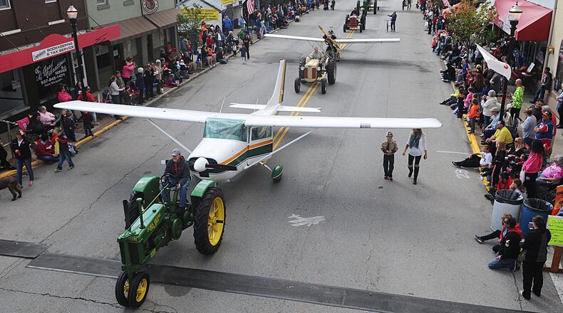 The New Carlisle Heritage of Flight Festival and Parade runs Friday through Sunday. The highlight of the annual event is the parade of planes. Staff Photo/Marshall Gorby