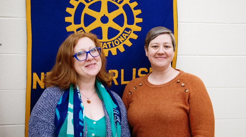 New Carlisle Public Library's Youth Services Manager Jeri Goins (left) and director Beth Freeman (right). Contributed