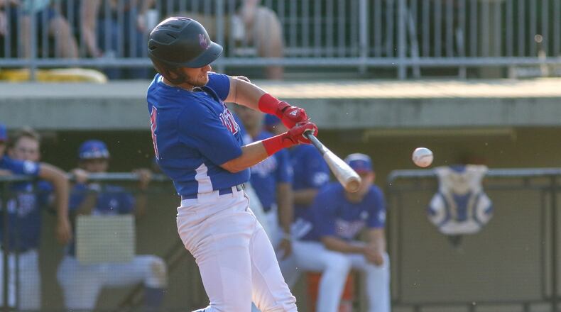 Champion City Kings infielder Jesse Hall is hitting .248 with seven home runs and 31 RBIs in a team-high 37 appearances this summer. CONTRIBUTED PHOTO BY MICHAEL COOPER