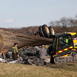 Photos from a semi-trailer crash on State Route 4 at Prairie Road in Moorefield Twp. that killed three people on Friday.
JOSEPH COOKE / STAFF