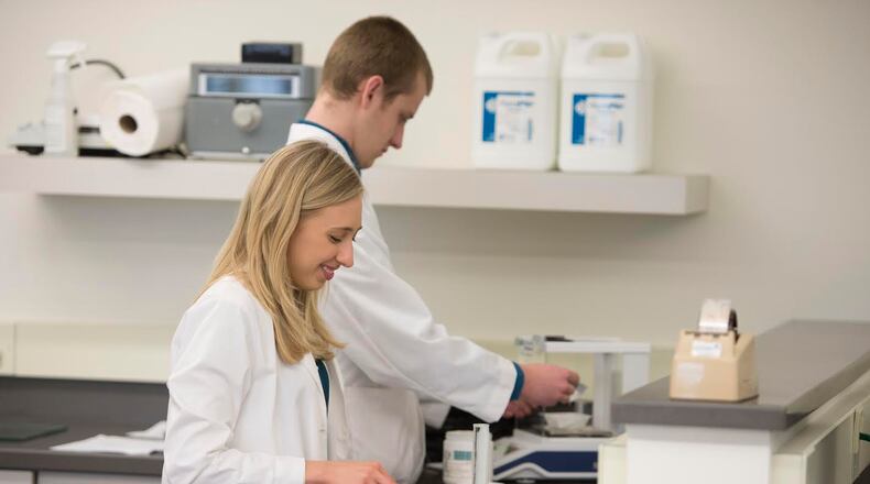 A team of students from Cedarville University’s School of Pharmacy placed third in the 2022 ACCP Clinical Research Challenge. Contributed/Photo by Scott Huck, Cedarville University.