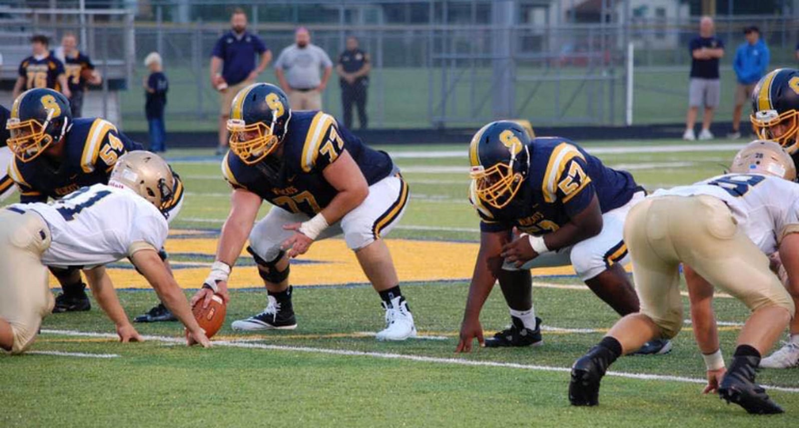 Alex Temple at center for the Springfield High School football team. CONTRIBUTED