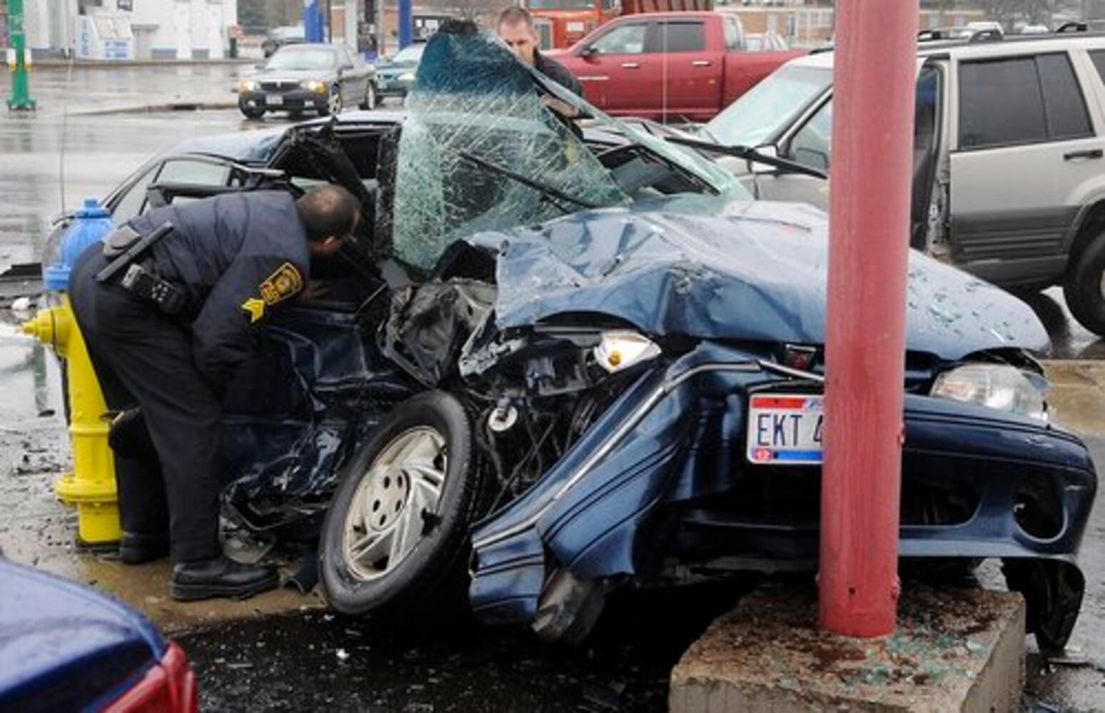 2-car crash on East Main, Belmont