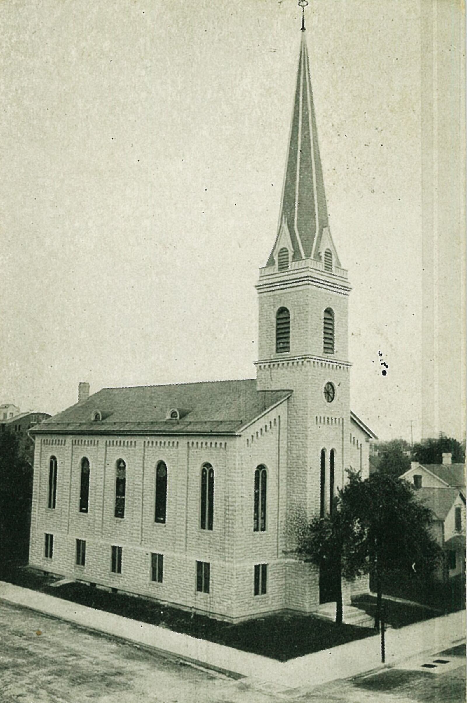 Zion Evangelical Lutheran Church was once located at the southeast corner of Columbia and Plum. It was founded on March 1, 1851. PHOTO COURTESY OF THE CLARK COUNTY HISTORICAL SOCIETY