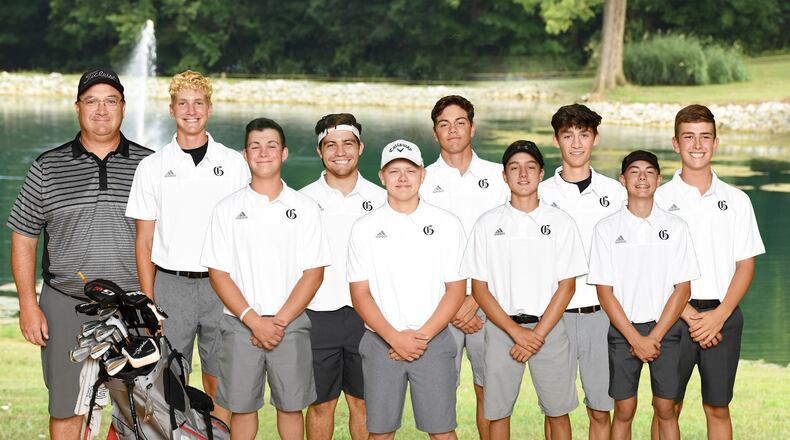 The Graham High School boys golf team, led by coach Tom Milligan (left), is seeking its third straight CBC Mad River Division title. CONTRIBUTED PHOTO