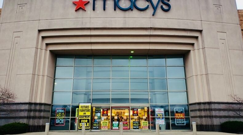 The Macy’s department store at the Mall at Fairfield Commons is set to close on Sunday. LONDON BISHOP/STAFF