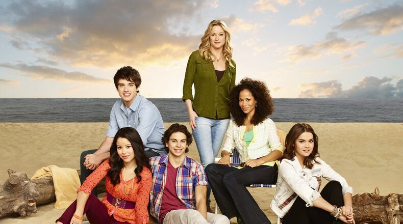 ABC Family’s “The Fosters” stars Cierra Ramirez as Mariana, David Lambert as Brandon, Jake T. Austin as Jesus, Teri Polo as Stef, Sherri Saum as Lena and Maia Mitchell as Callie. (ABC FAMILY/Andrew Eccles)