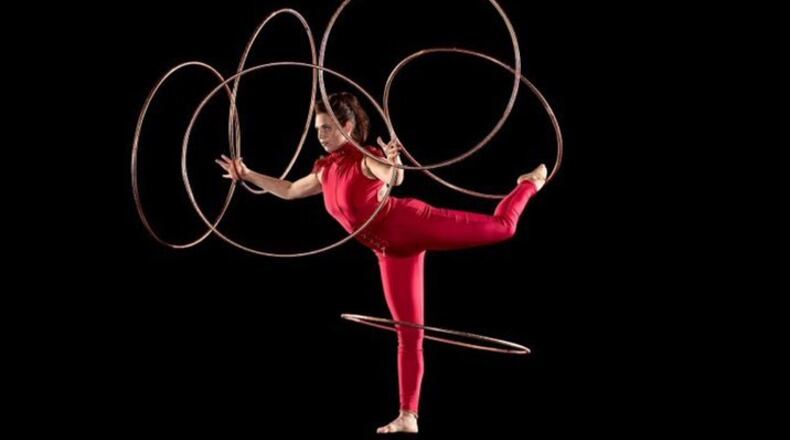 Troupe Vertigo will bring acrobatic feats and visuals to accompany the Springfield Symphony Orchestra for Saturday's “Troupe Vertigo Cirque Fairytales” concert at the Clark State Performing Arts Center.