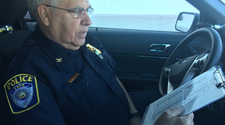 Enon Police Chief Lew Wilcox. Staff photo