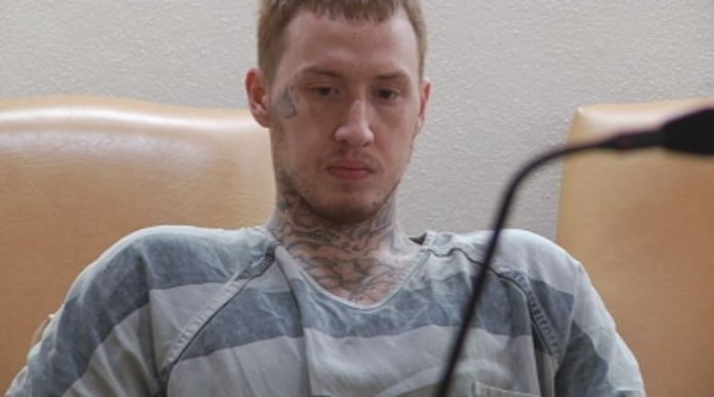 Steven Masters sits quietly during a criminal arraignment session in Clark County Municipal Court on Friday morning. JENNA LAWSON/STAFF.