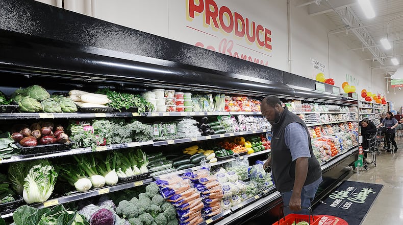 The Grocery Outlet bargain market in Englewood held its grand opening Thursday, March 13, 2025. MARSHALL GORBY\STAFF