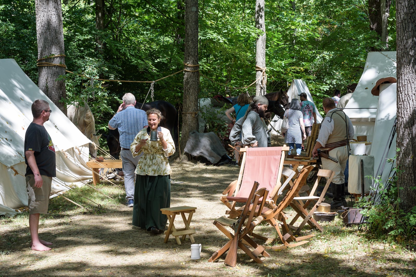 File - George Rogers Clark Park in Springfield pictured hosting the 42nd annual Fair at New Boston on Sept. 1, 2024. The event recreates Ohio frontier life between 1780-1810. The fair will returned this weekend from 10 a.m. to 6 p.m. Saturday, Aug. 30, 2025 and 10 a.m. to 5 p.m. Sunday, Aug. 31, 2025 at George Rogers Clark Park, 936 S. Tecumseh Rd., Springfield. TOM GILLIAM / CONTRIBUTING PHOTOGRAPHER