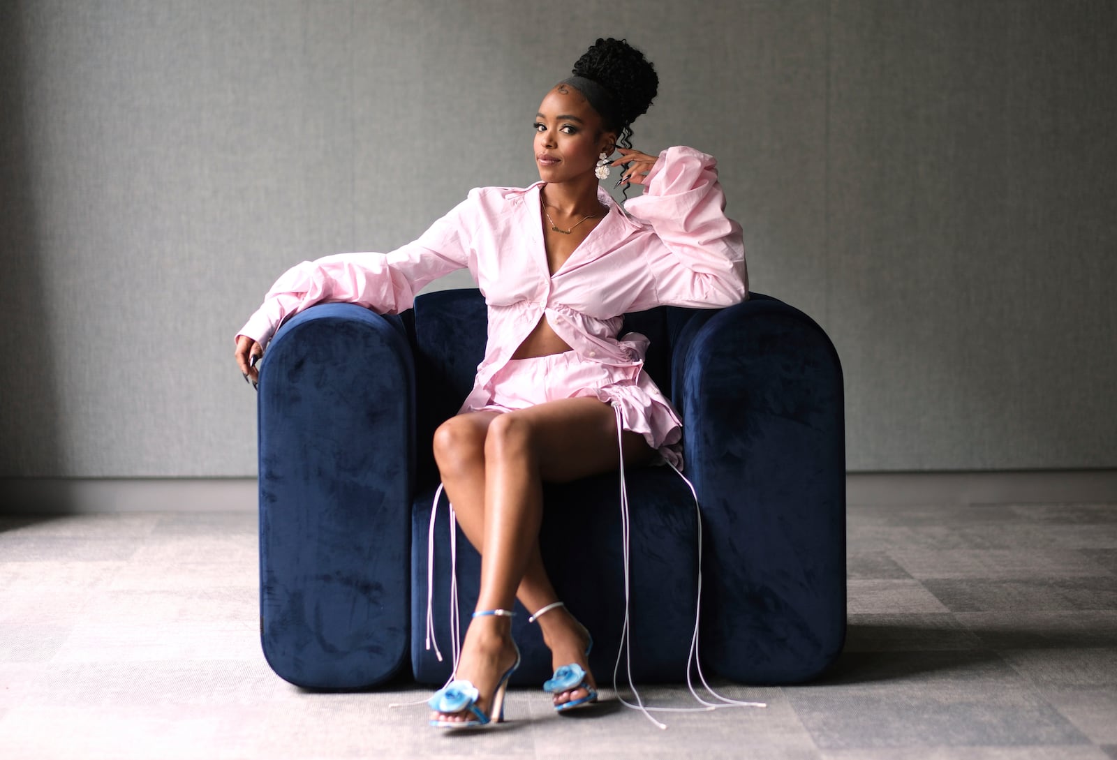Actor Lovie Simone poses for a portrait on Friday, April 18, 2025, in Los Angeles. (AP Photo/Chris Pizzello)