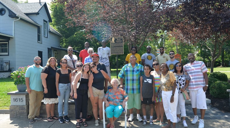 The Conscious Connect CDC placed a neighborhood marker on Aug. 9 for Mary Anne Riley on Woodward Avenue at the park across the street from her house. Contributed